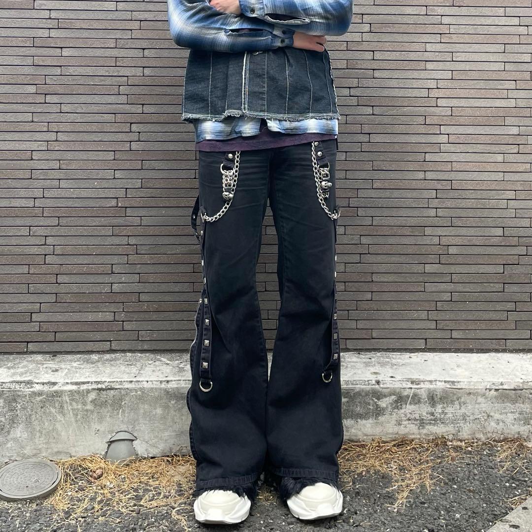 tripp nyc ボンテージ フレア パンツ y2k アーカイブ