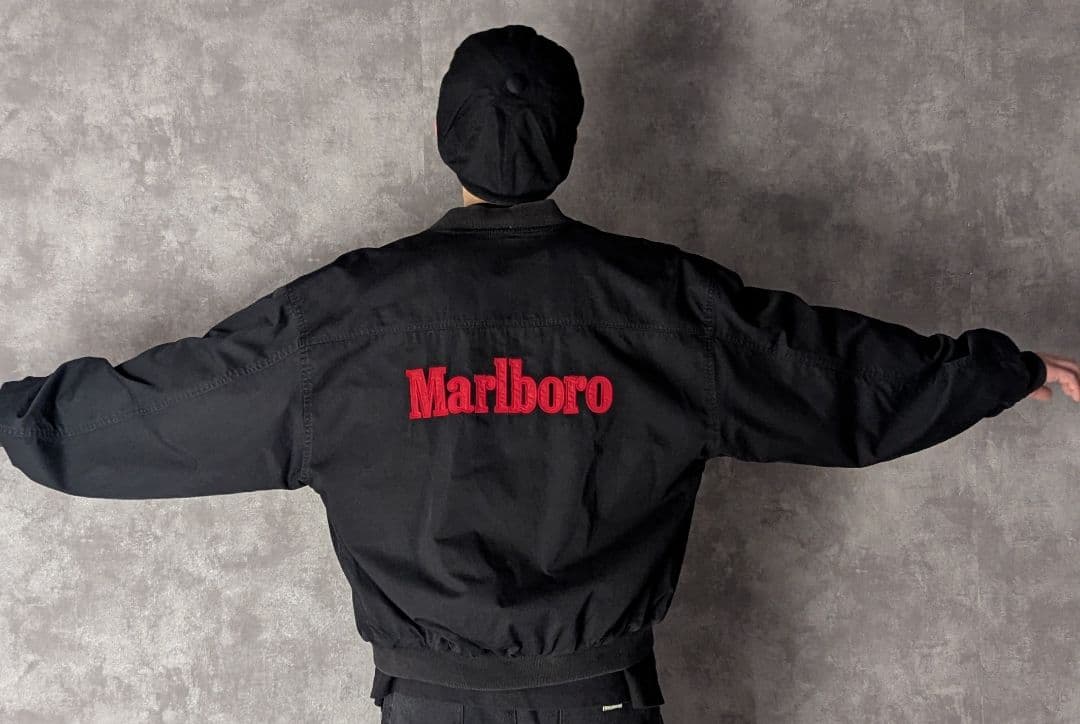 ゴ*ス様 【希少美品】OLD Marlboro/ リバーシブル/ MA-1/ L
