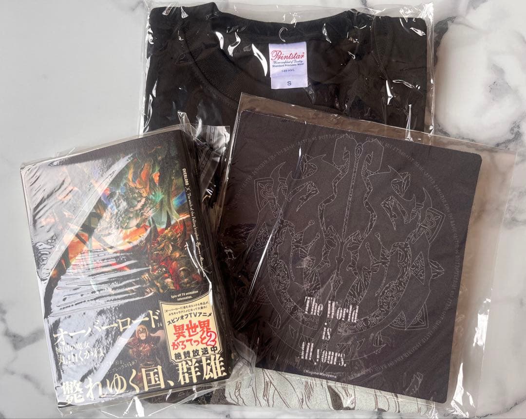 オーバーロード14巻＋エビテン特典　ロングスリーブTシャツ　スクエアラバーマット
