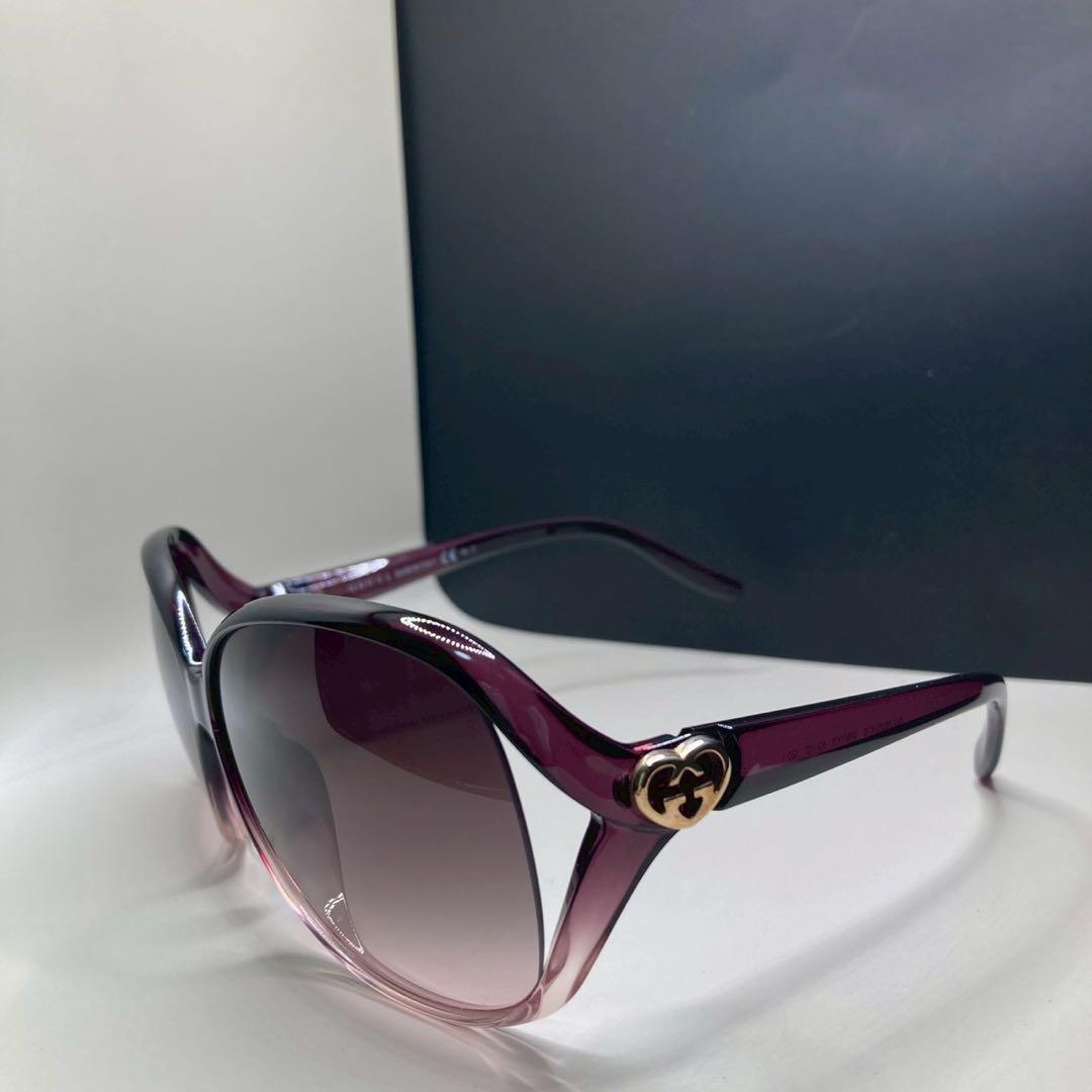美品✨GUCCI サングラス ラブリーハート インターロッキング　パープル