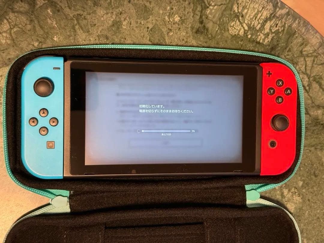 Nintendo Switch 青と赤 本体 リーフケース付き