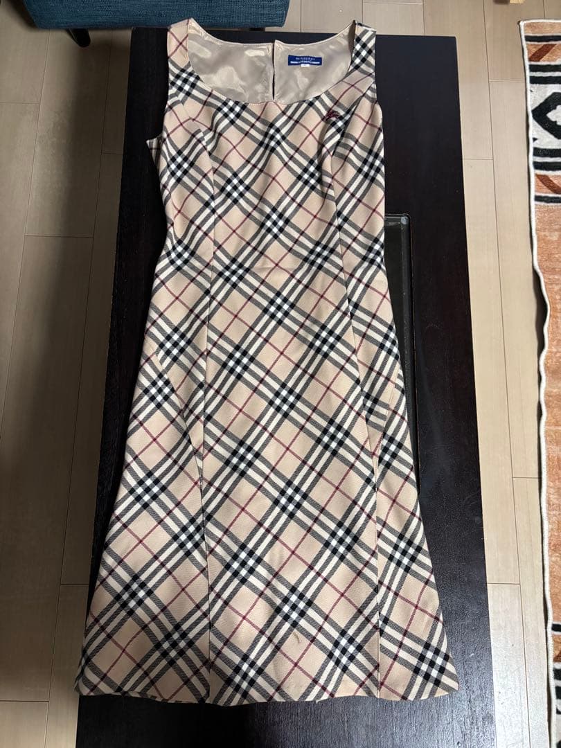 BURBERRY チェック柄 ノースリーブワンピース 38