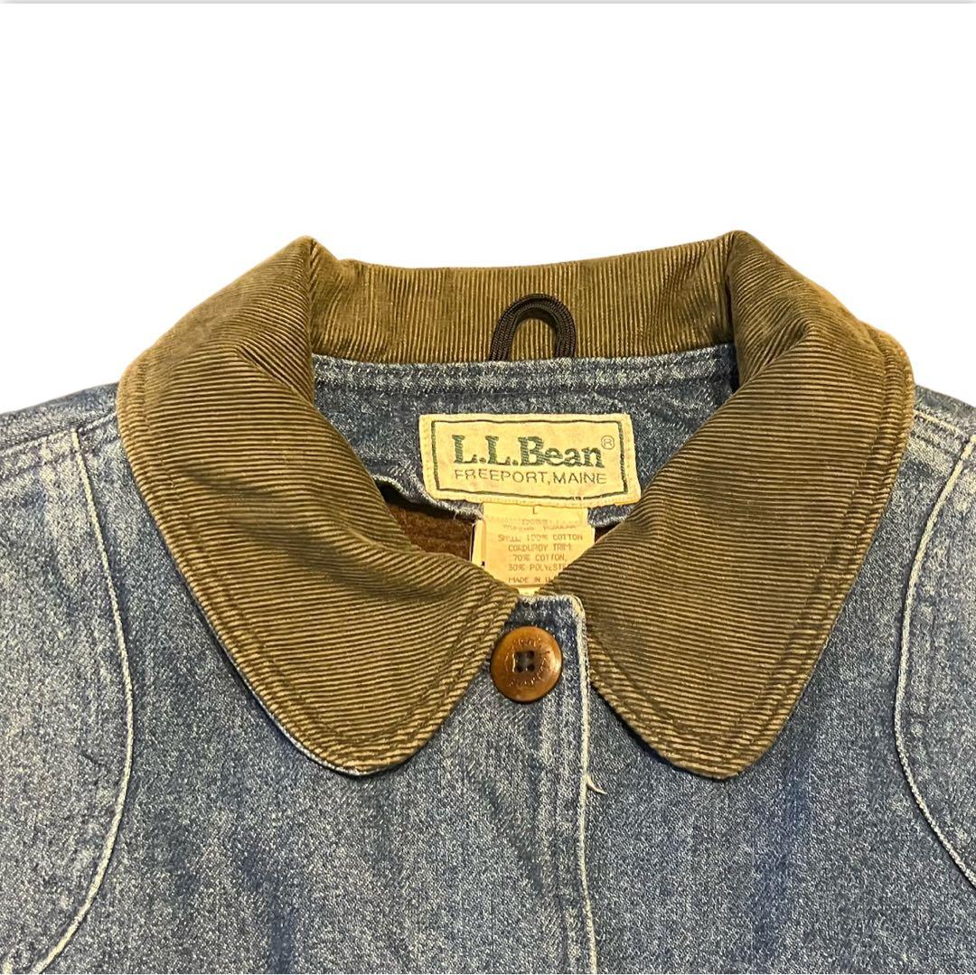 80s USA製 L.L.BEAN デニム カバーオール ハンティングジャケット